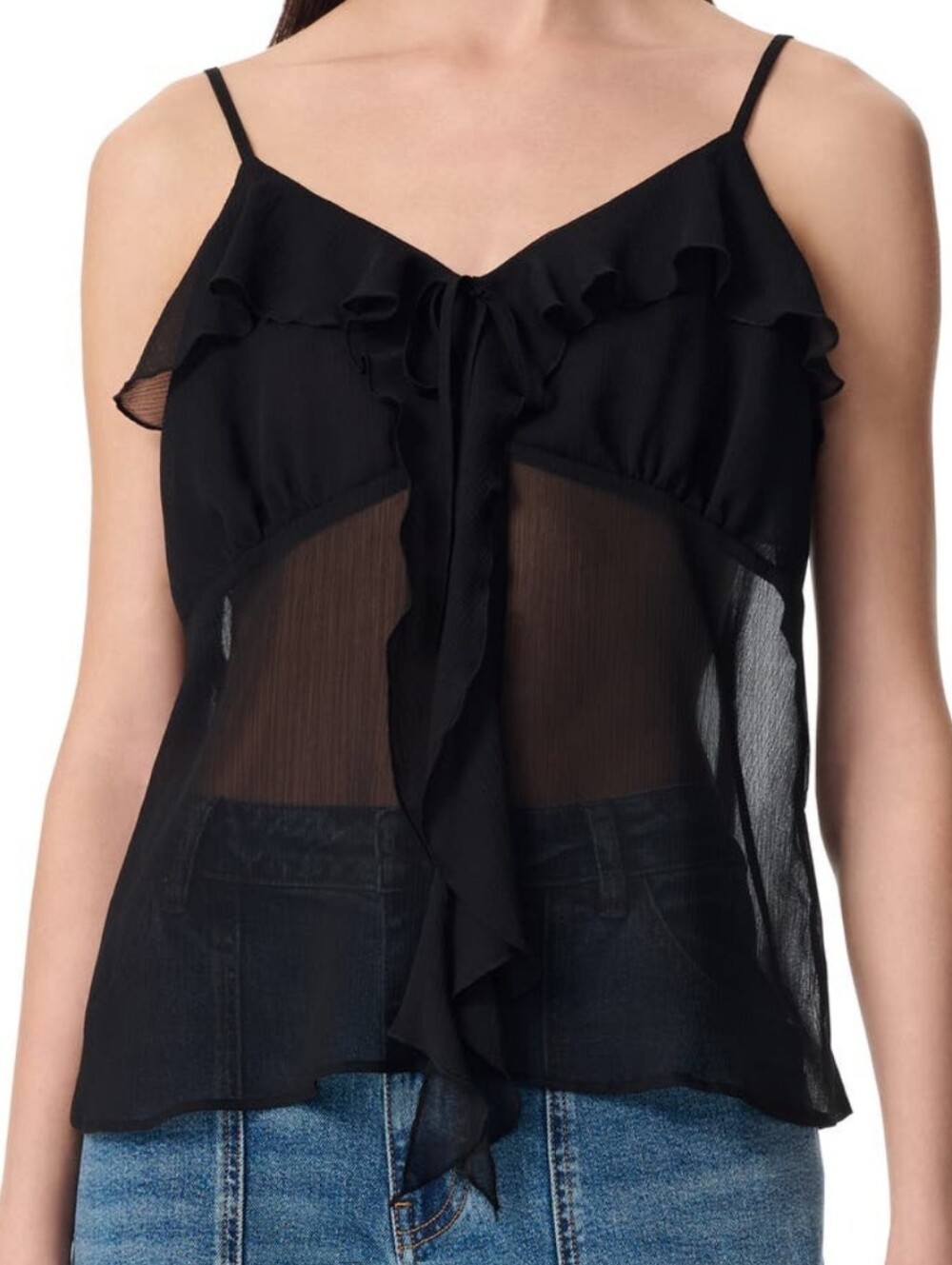 Robert Rodriguez Chiffon Justine Cascading Ruffle Camisole Size Large Nwt ❤️